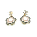 Chanel Flower Pendant Earrings - 18K Yellow Gold