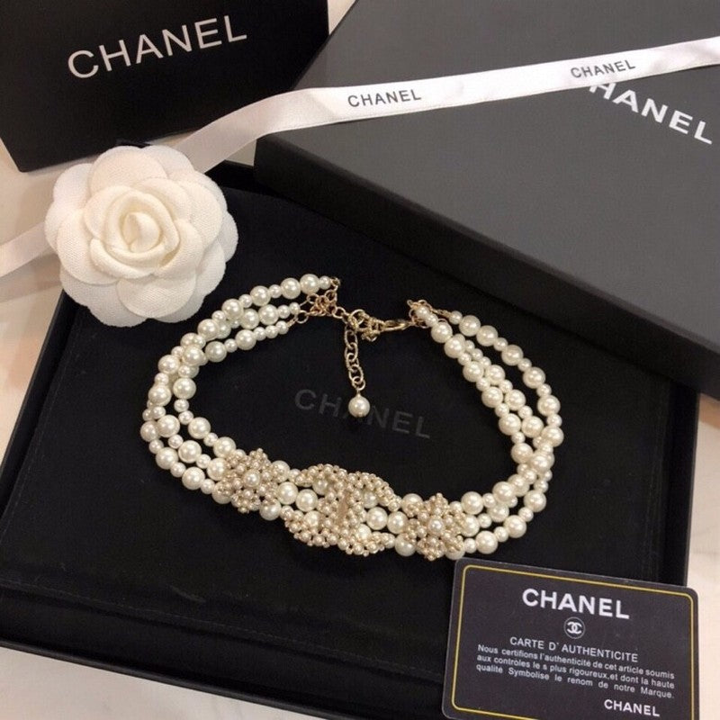 Chanel Pearl Choker Necklace