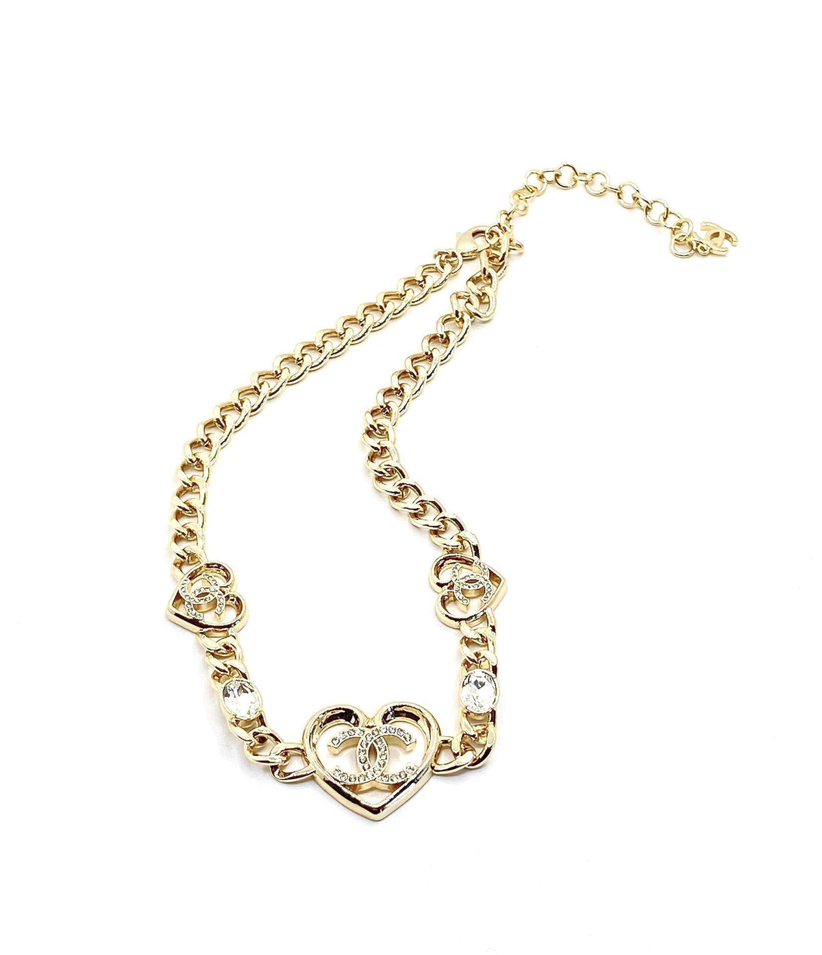 Chanel Heart Diamonds Chain Necklace