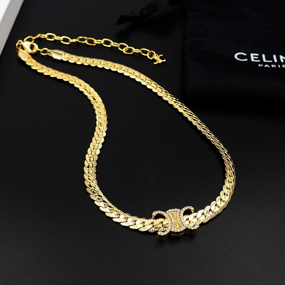Celine Triomphe Diamond Necklace