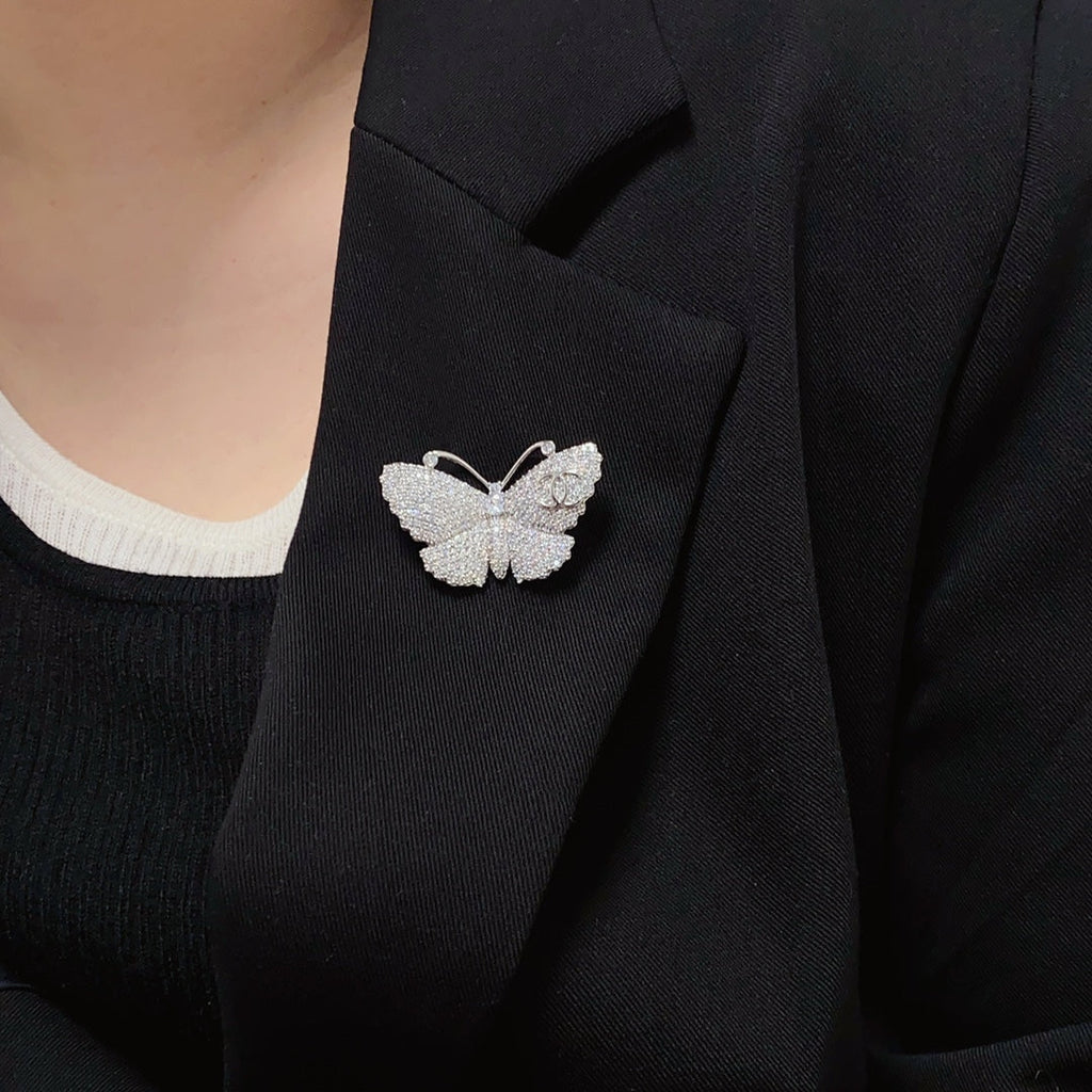 Chanel Butterfly Diamond Brooch