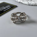 Chanel Bow Tie Pearl Ring - 18K White Gold