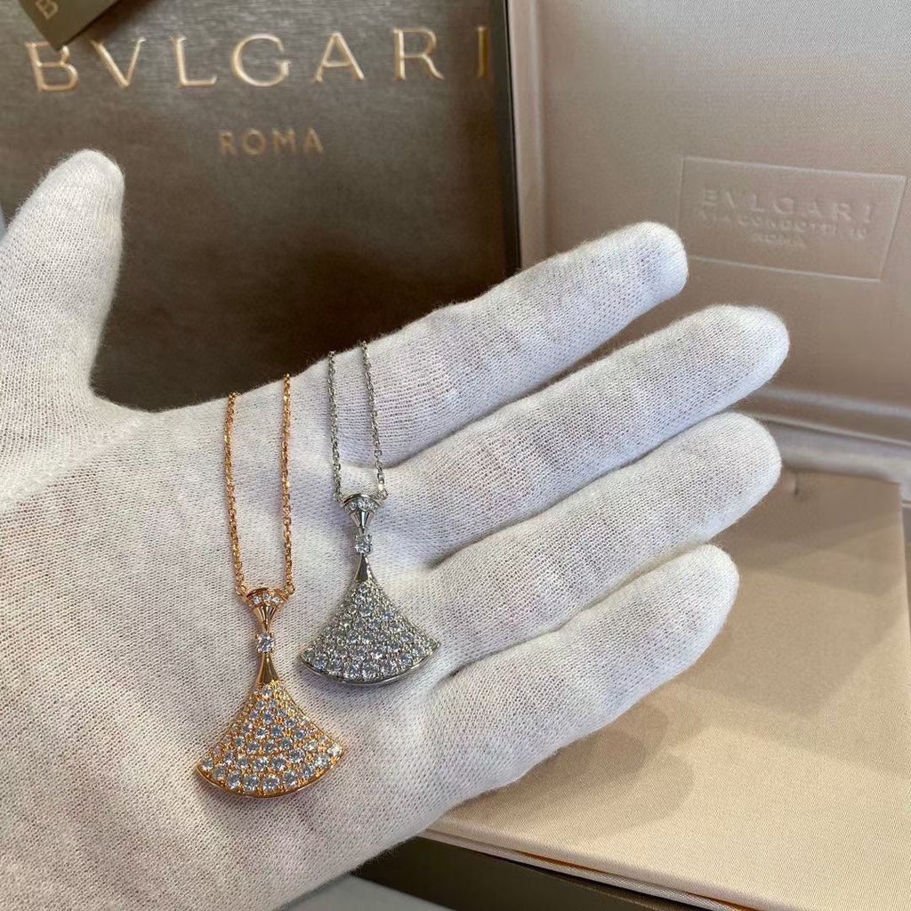 Bvlgari Dream Pave Diamond Necklace - 18K Gold