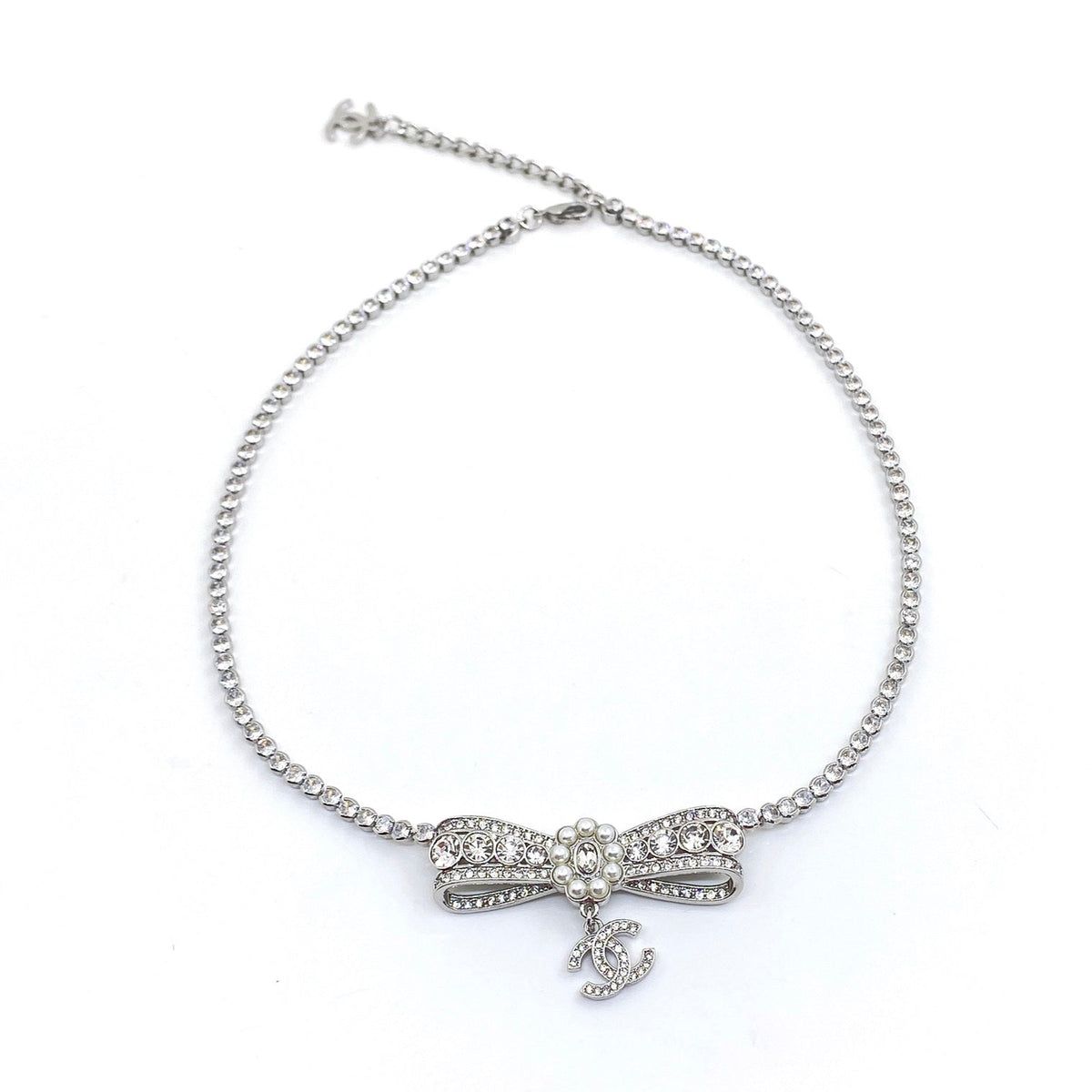 Chanel Diamonds Bow Tie Necklace