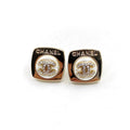 Chanel Diamond Square Earrings - 18K Yellow Gold