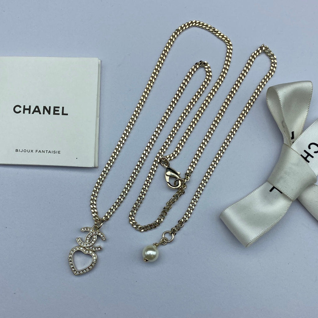 Chanel Heart Chain Necklace