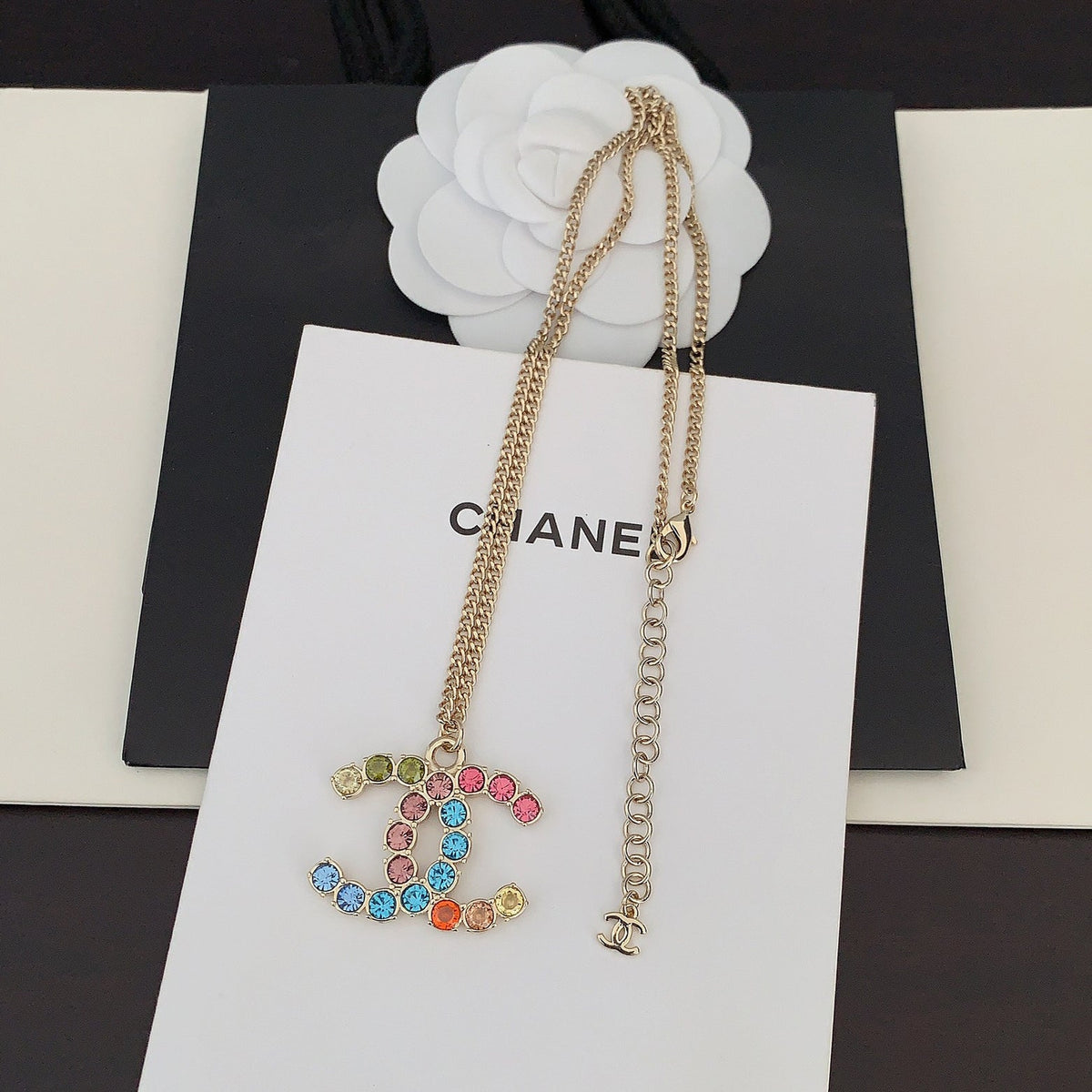 Chanel Color Crystal Necklace
