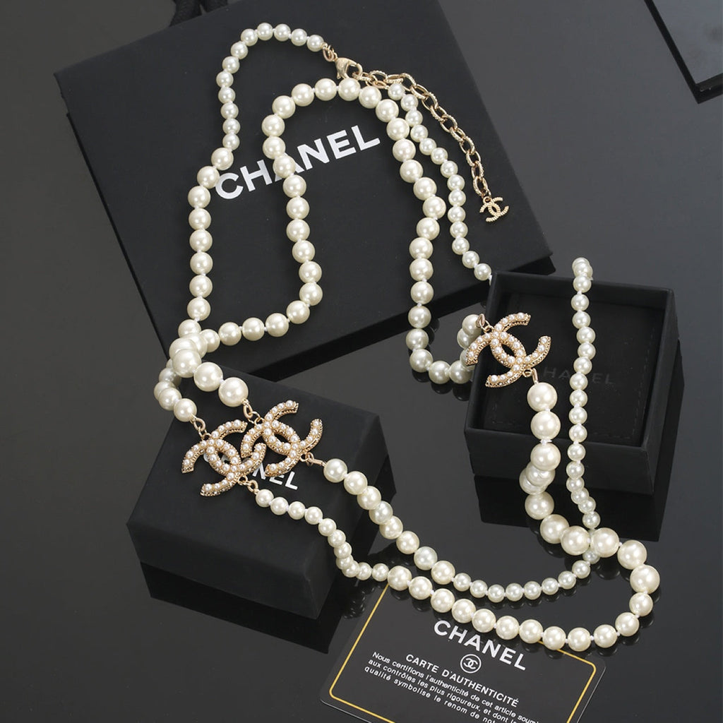 Chanel Long Pearl Necklace