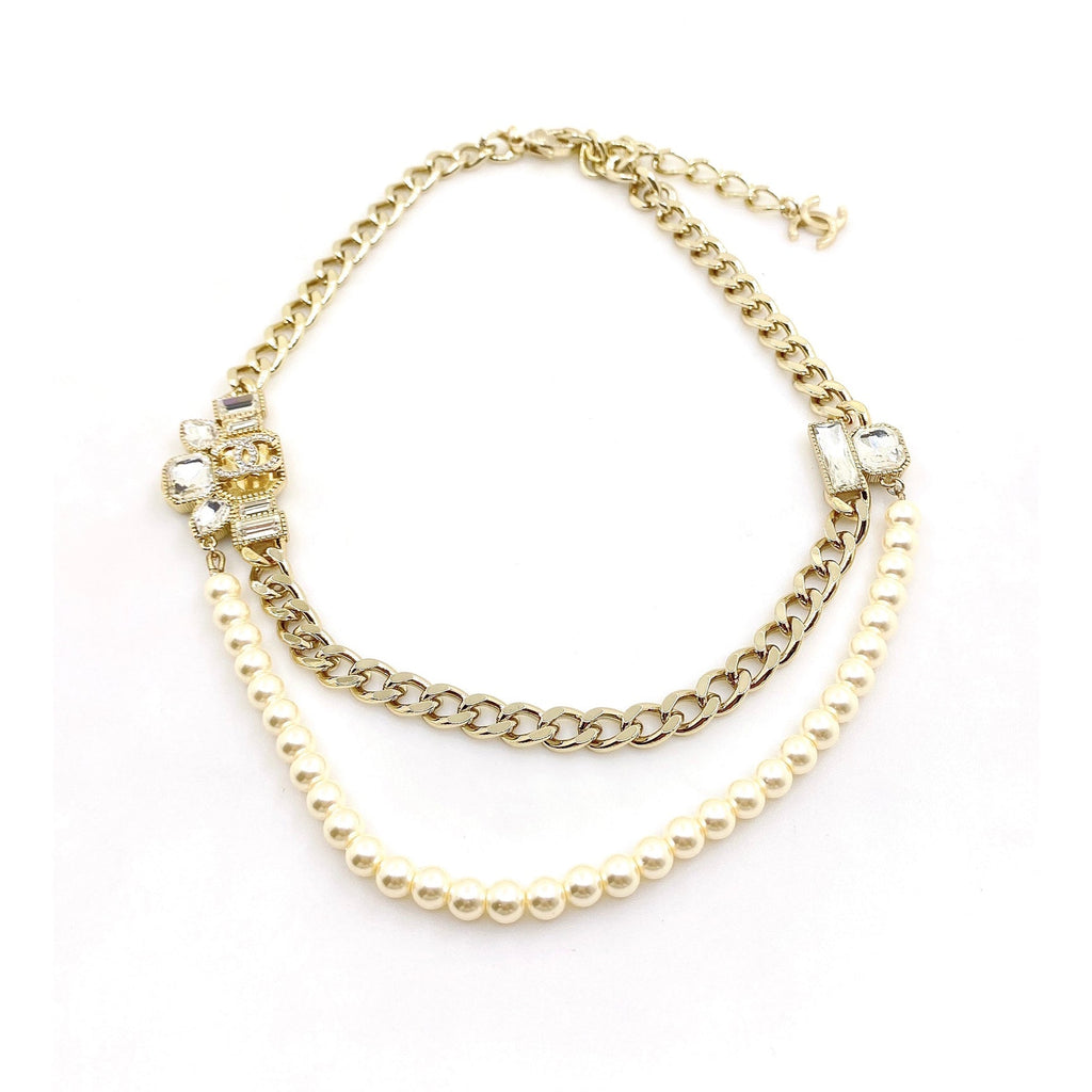 Chanel Pearls Crystal Necklace