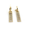 Chanel Crystals Long Letter Earrings - 18K Yellow Gold