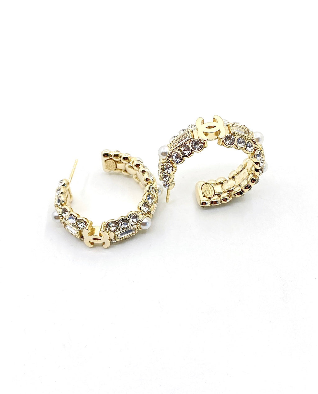 Chanel Crystals Circle Earrings - 18K Yellow Gold