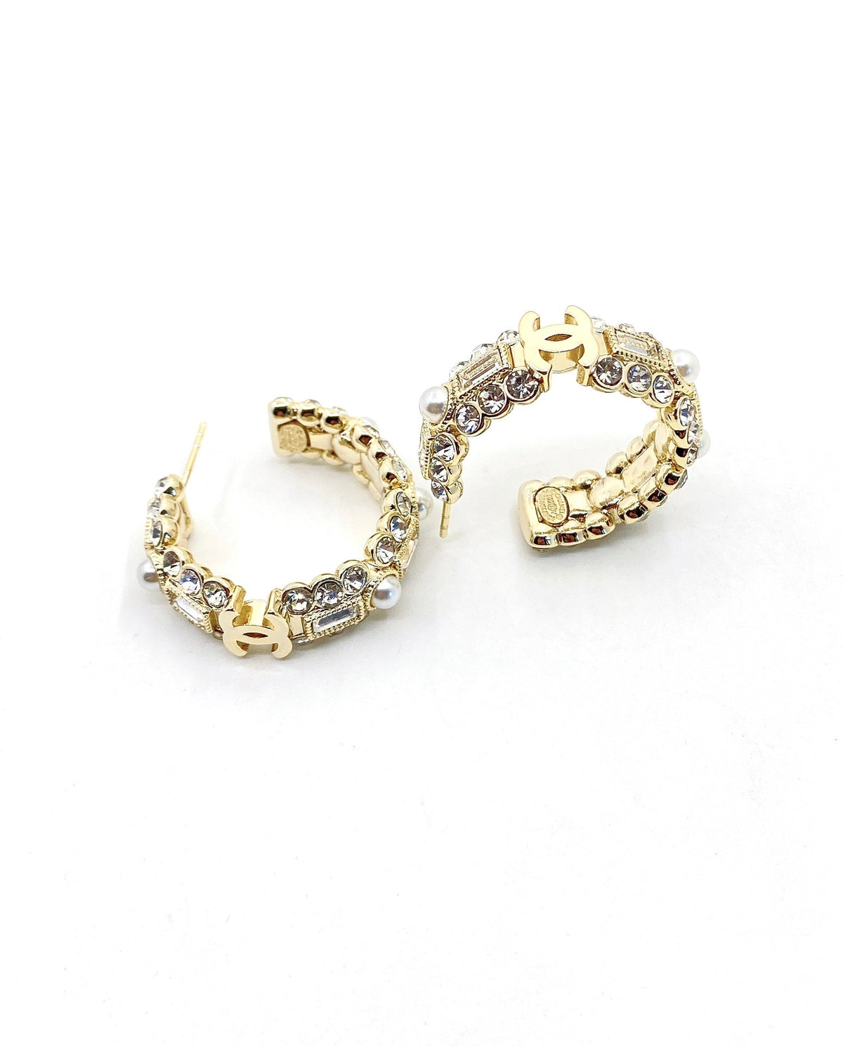 Chanel Crystals Circle Earrings - 18K Yellow Gold
