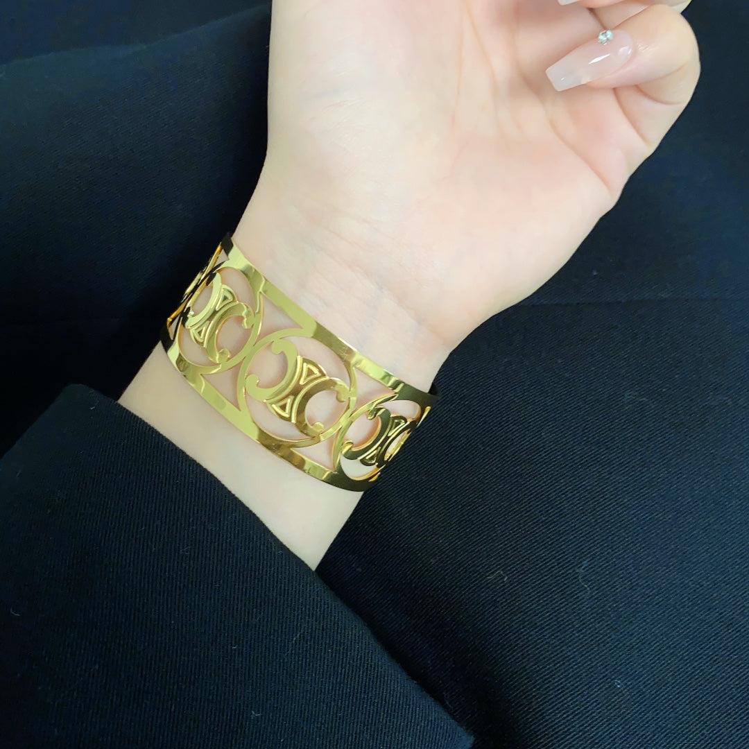 Celine Triomphe Open Cuff Bracelet