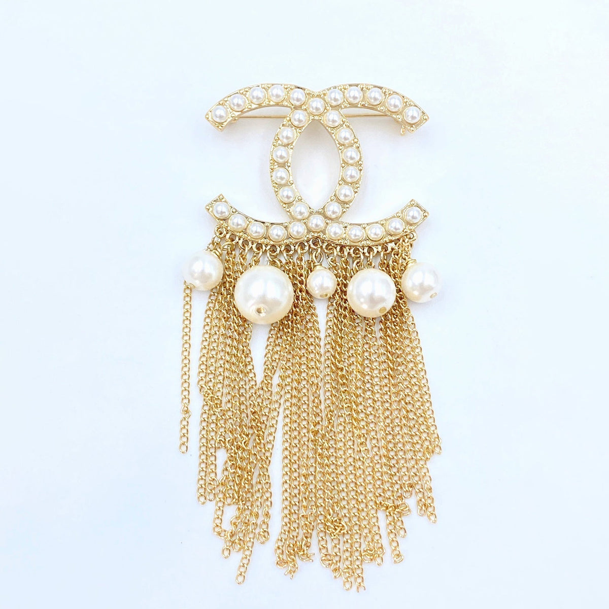 Chanel Pearl Tassel Brooch