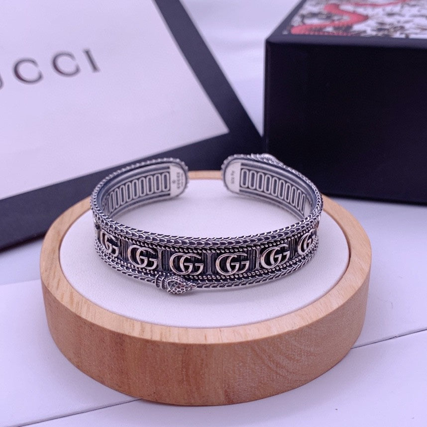 Gucci Double G Snake Wide Bracelet