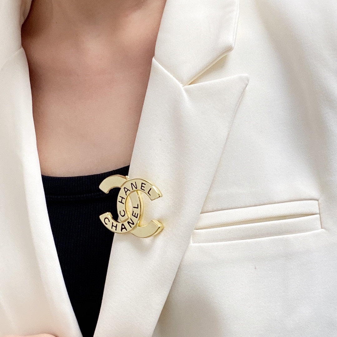 Chanel Script Brooch