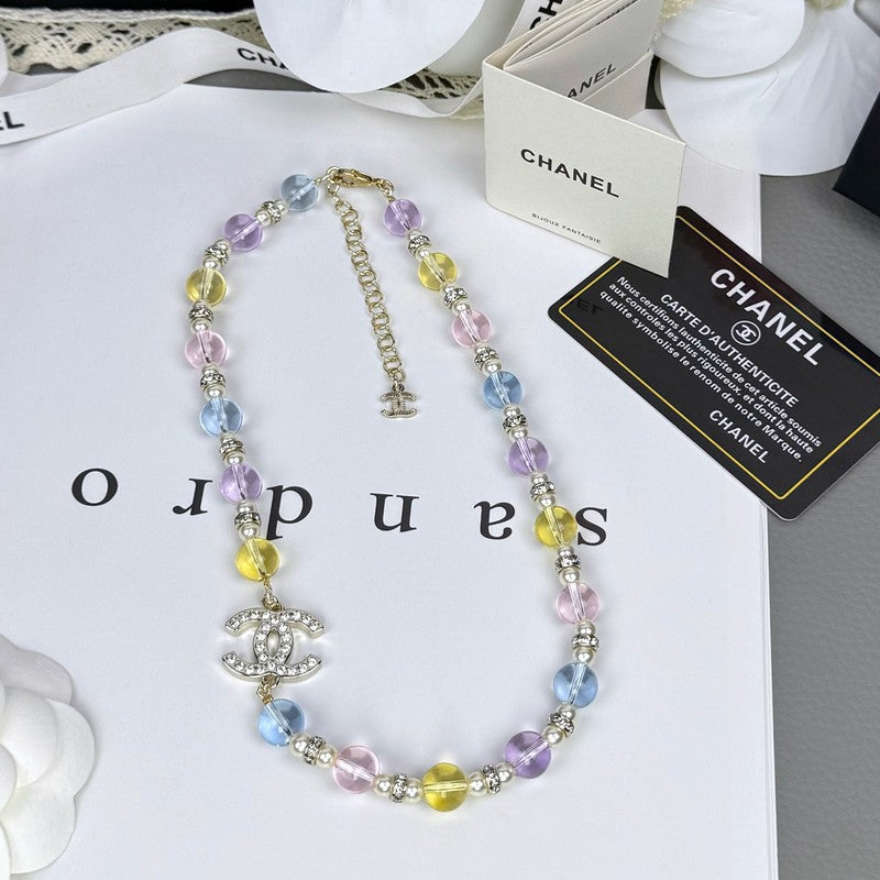 Chanel 26C Color Crystal Necklace