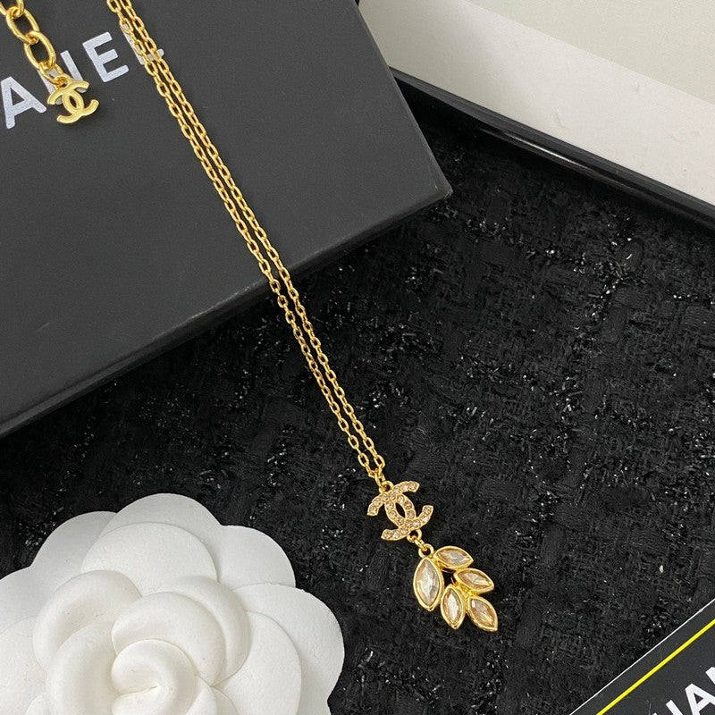 Chanel Flower Crystal Necklace