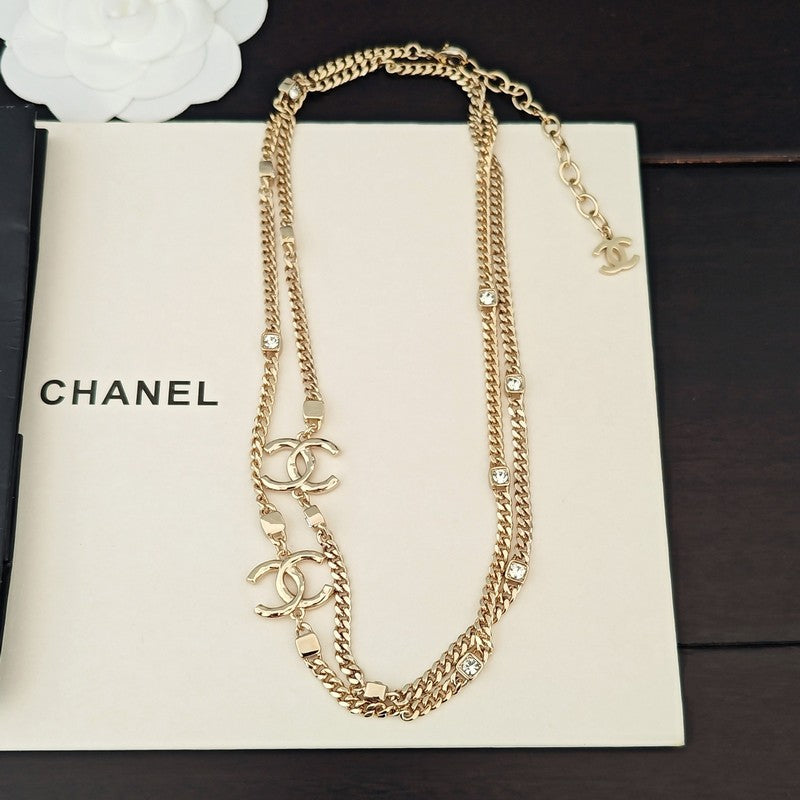 Chanel Crystal Long Necklace