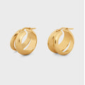 Celine Triomphe Formes Abstraites Hoops Earrings - 18K Yellow Gold