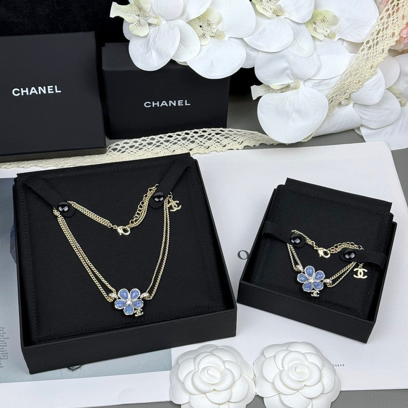 Chanel 26C Blue Flower Diamond Bracelet