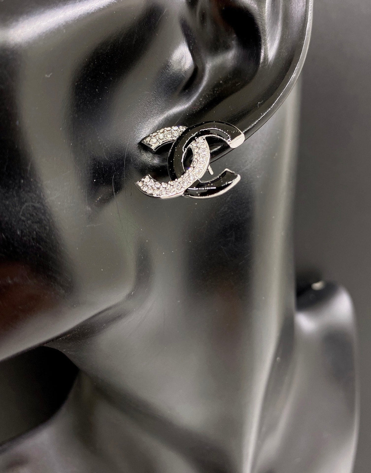 Chanel Black Diamond Earrings - 18K White Gold