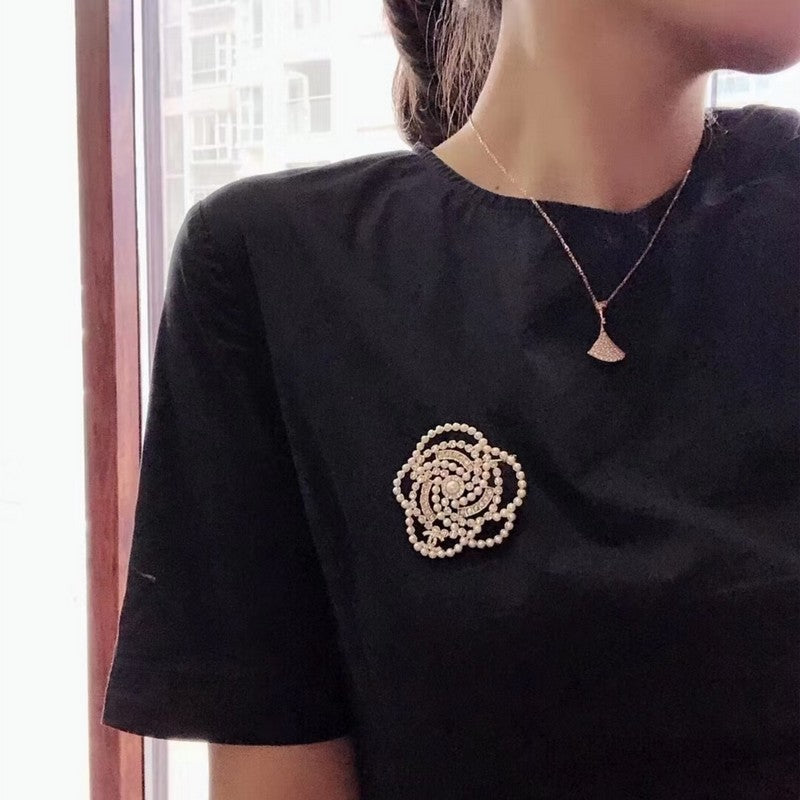 Chanel Camellia Pearl Brooch