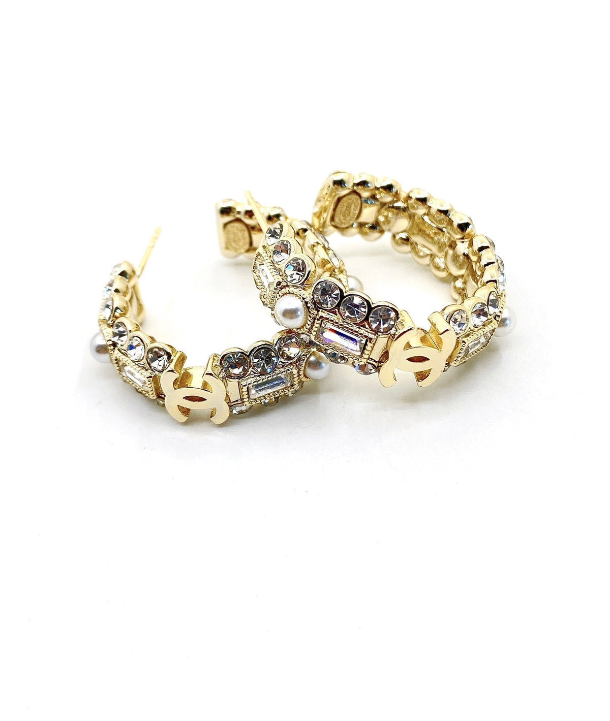 Chanel Crystals Circle Earrings - 18K Yellow Gold