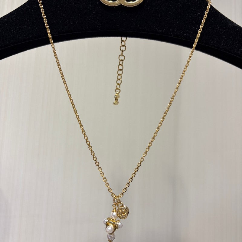 Chanel 26P Grape Pearl Gold Necklace