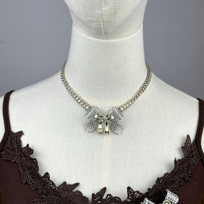 Chanel 25K Bow Tie Choker Necklace