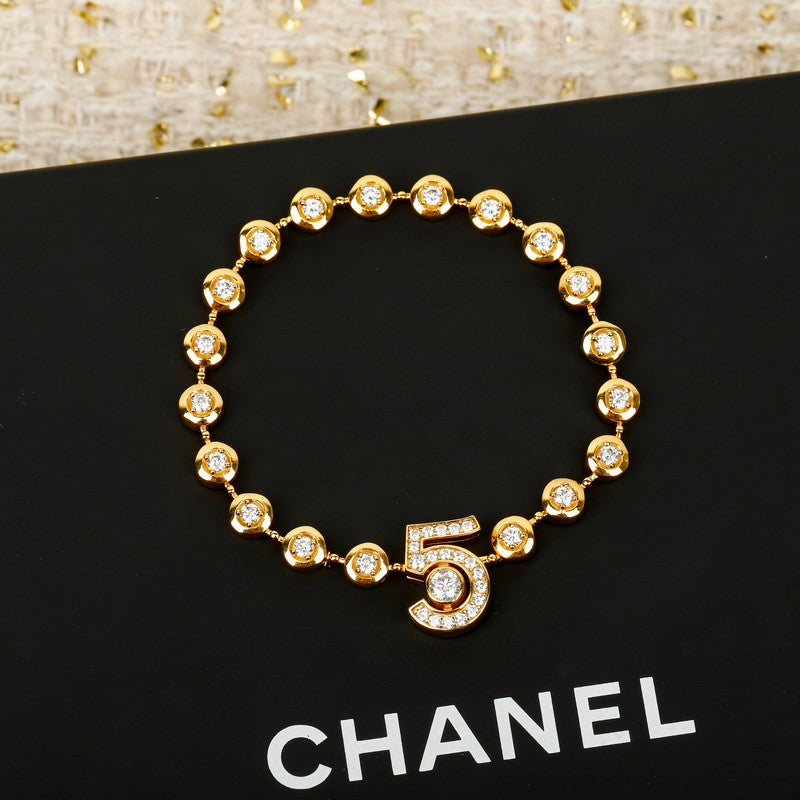 Chanel NO.5 Diamond Gold Bracelet