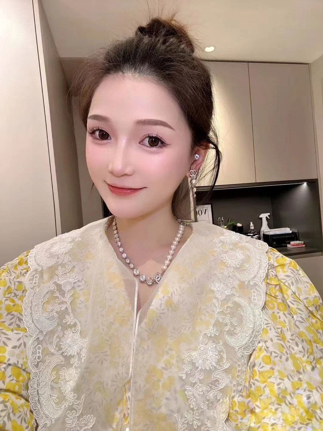 Chanel Pearls Crystal Necklace