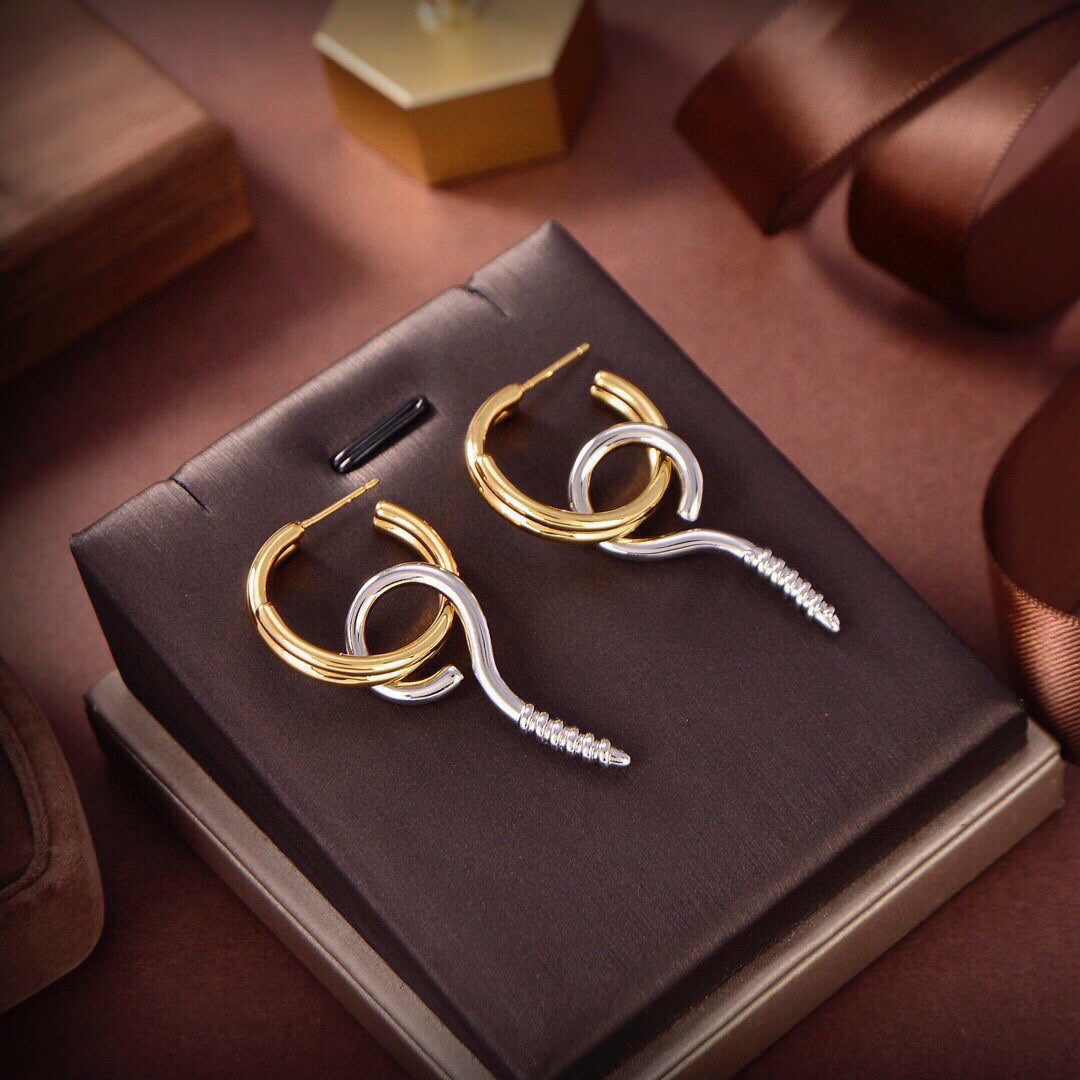 Balenciaga Screw Earrings - 18K Yellow Gold
