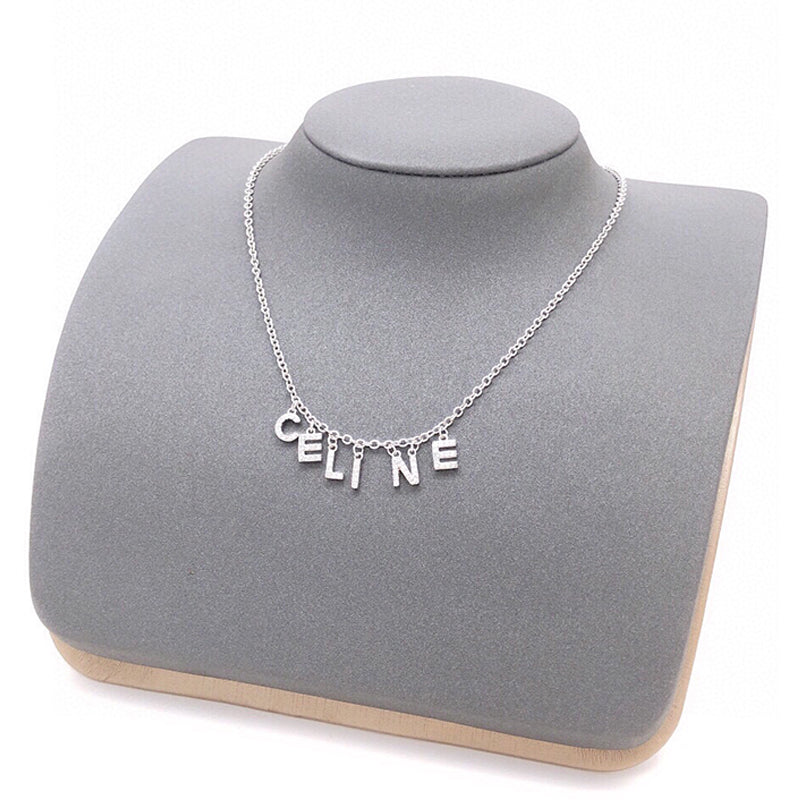 Celine Script Necklace
