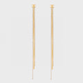 Celine Triomphe Diamonds Long Earrings - 18K Yellow Gold