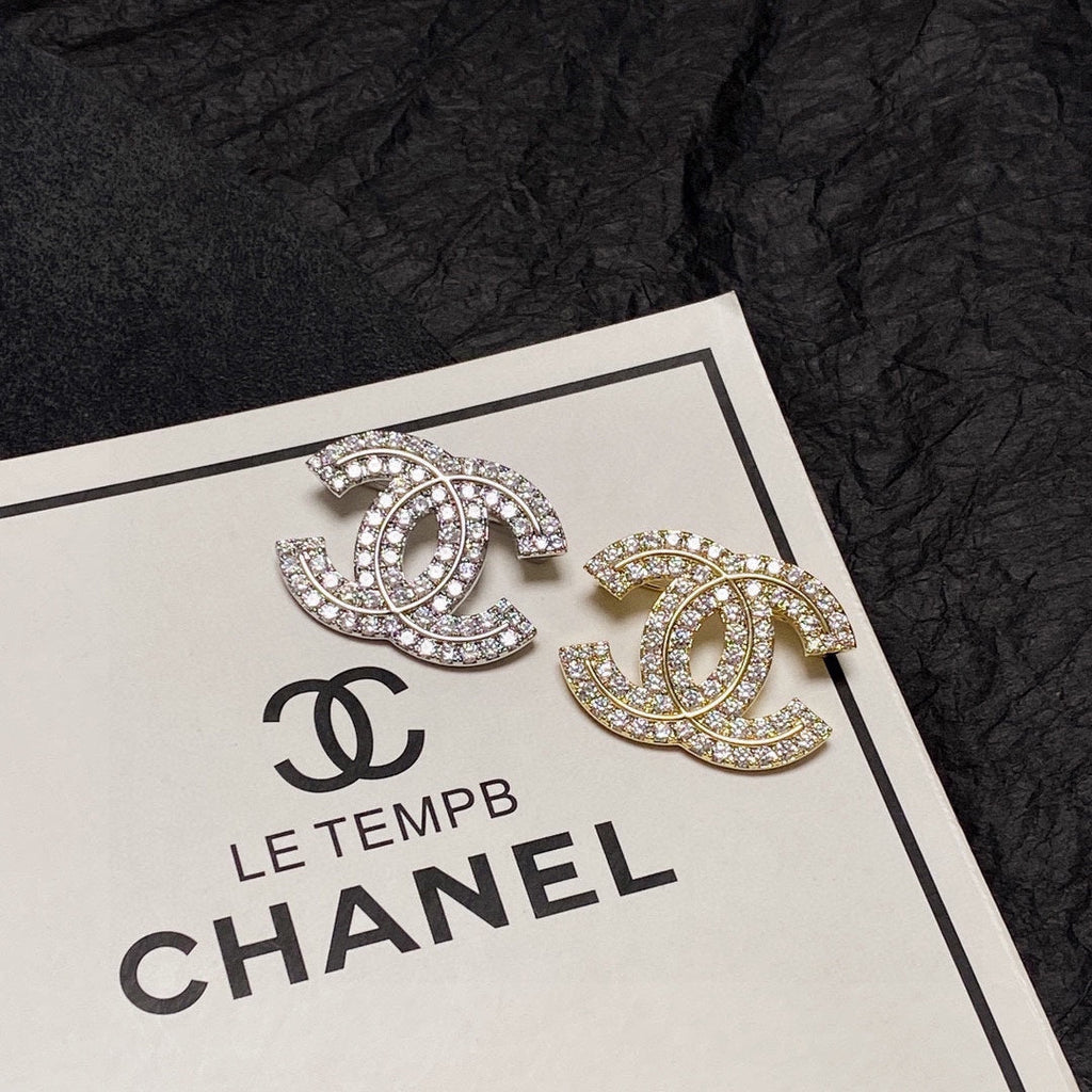 Chanel Diamond Brooch Set