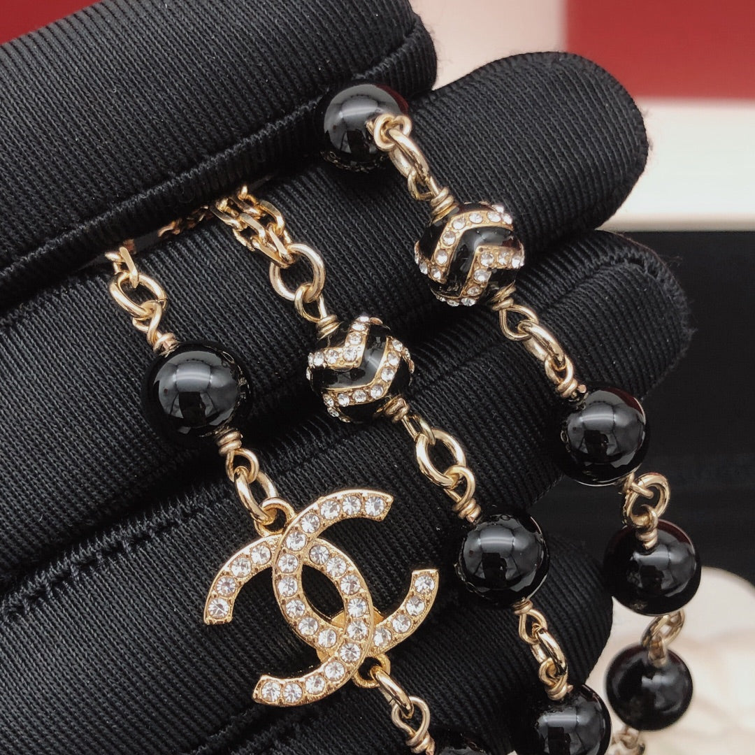 Chanel Black Pearl Necklace