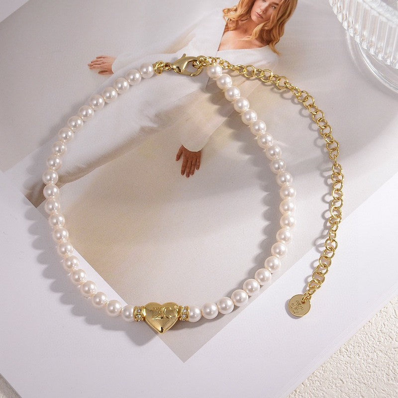 Celine Triomphe Pearl Necklace