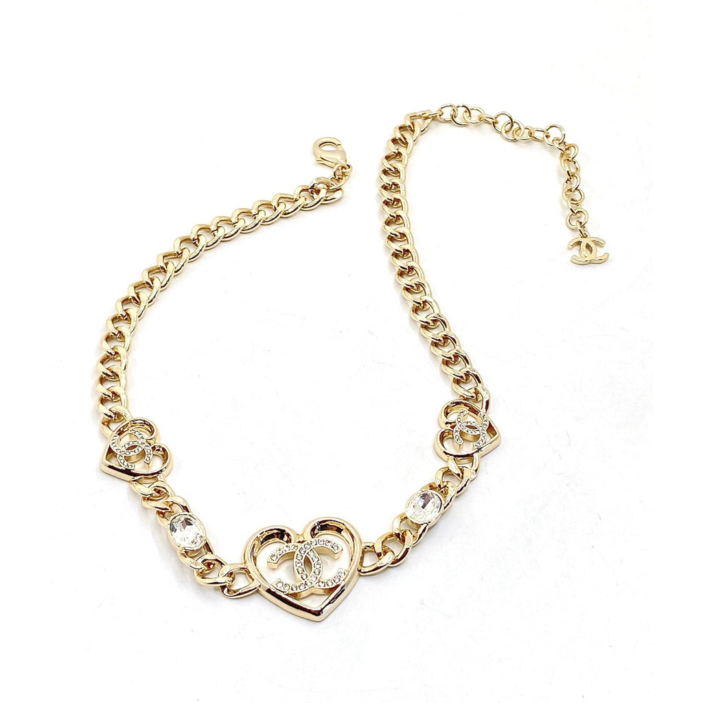 Chanel Heart Diamonds Chain Necklace