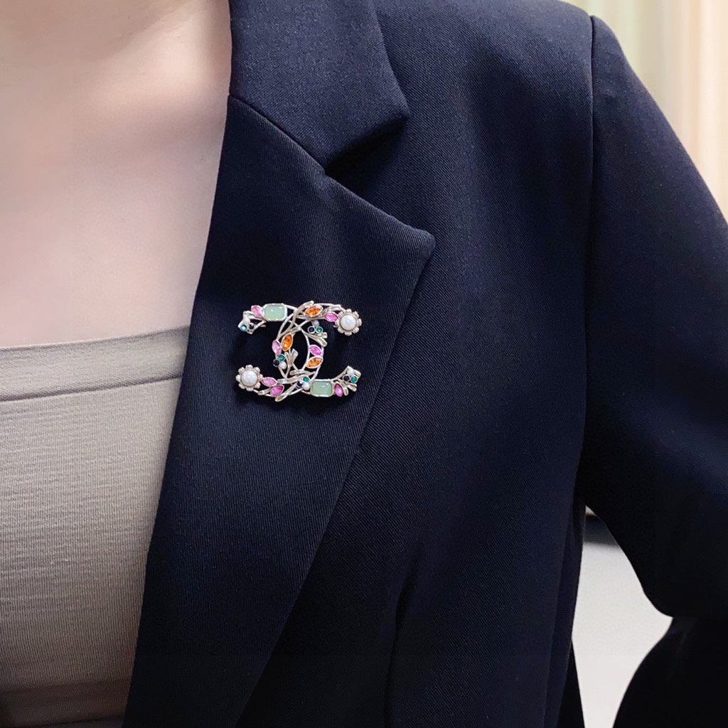 Chanel Crystal Flower Brooch