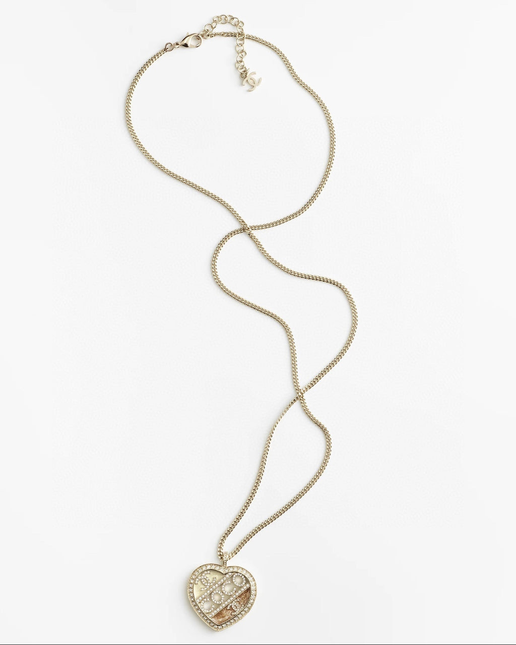 Chanel Heart Diamond Chain Necklace