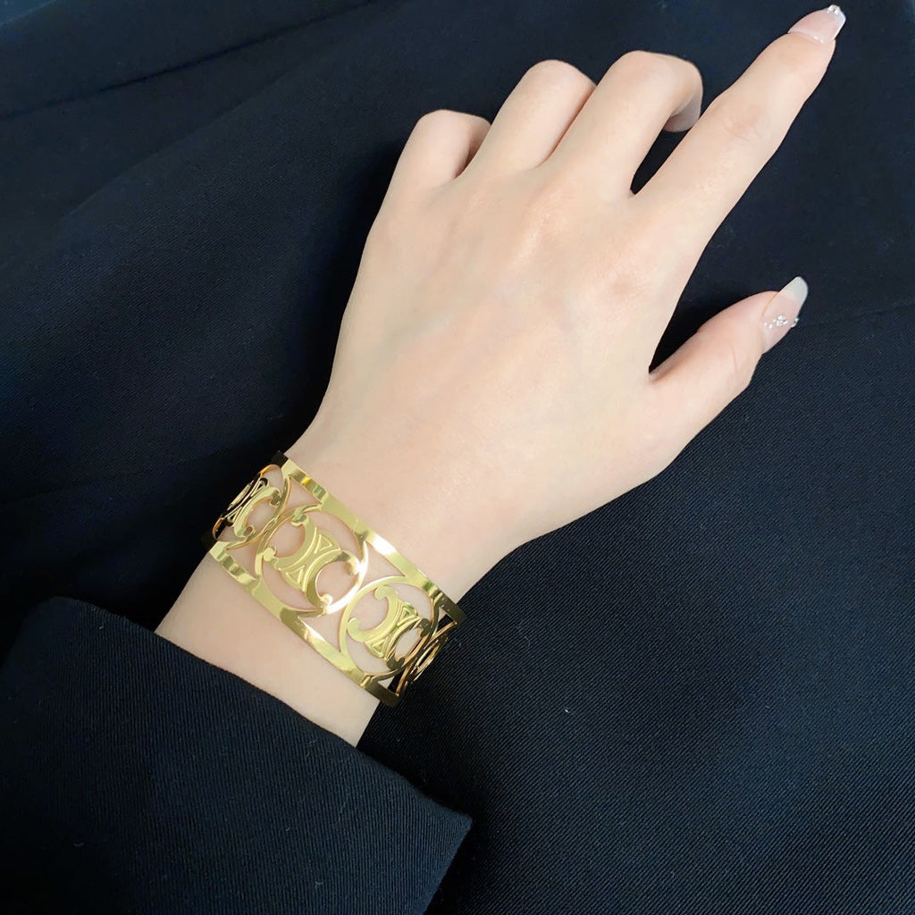 Celine Triomphe Open Cuff Bracelet