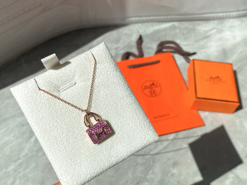 Amulettes Constance Pink Diamonds Pendant Necklace