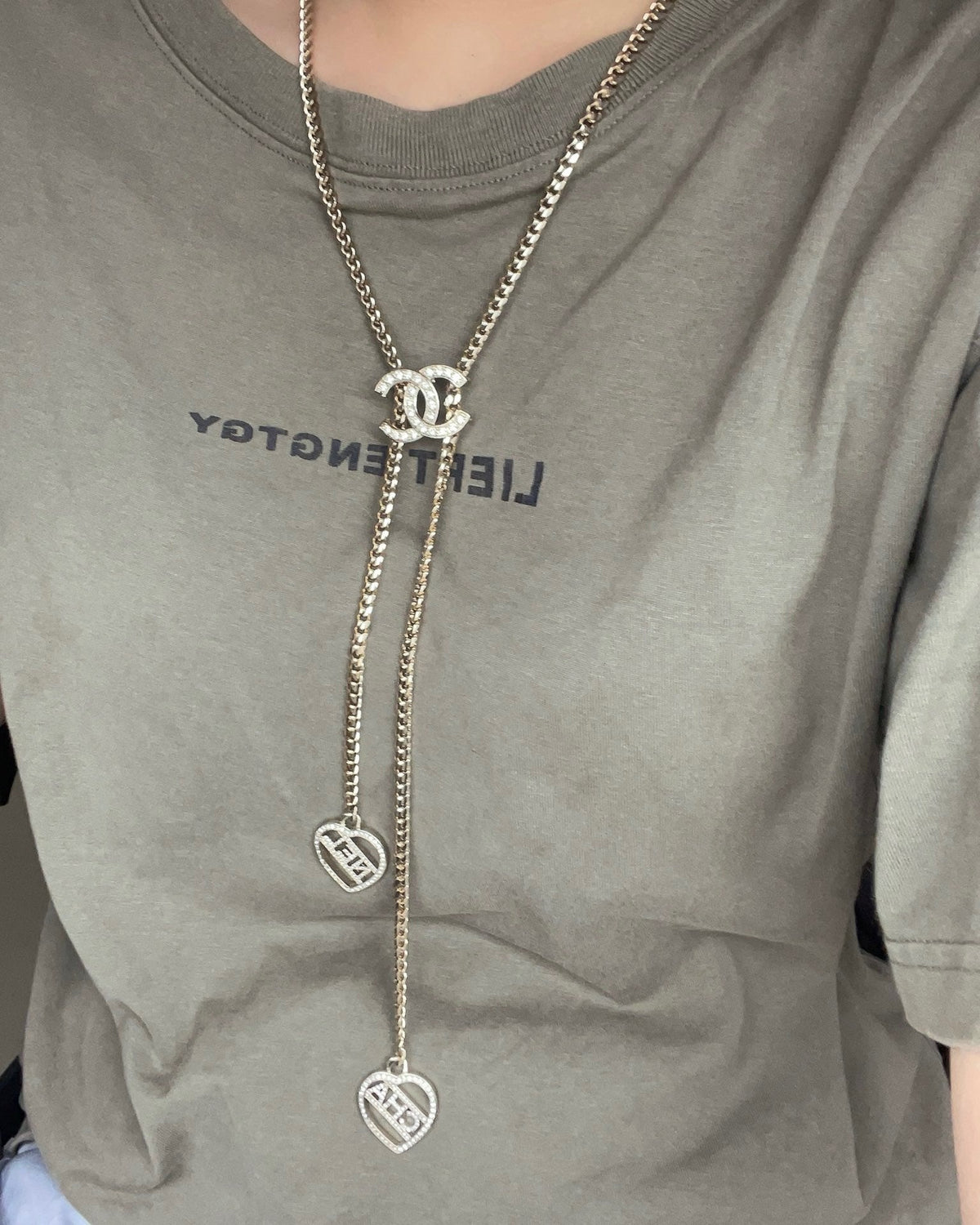 Chanel Heart Chain Necklace