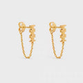 Celine Triomphe Chain Earrings - 18K Gold