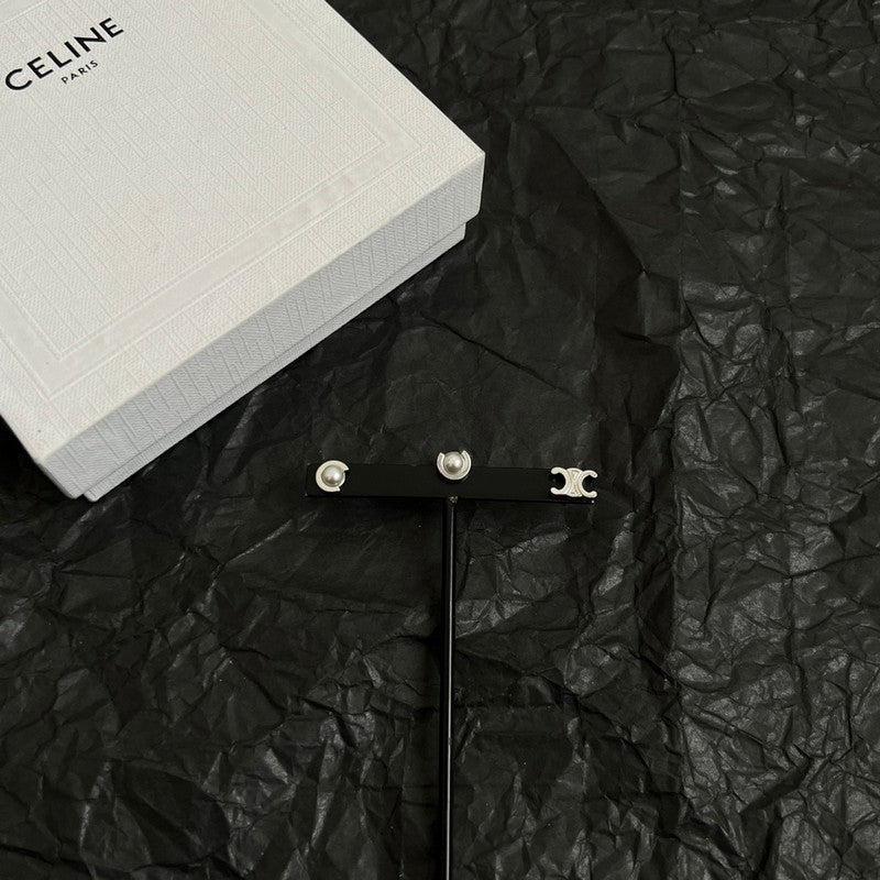 Celine Pearl Earrings - 18K Gold