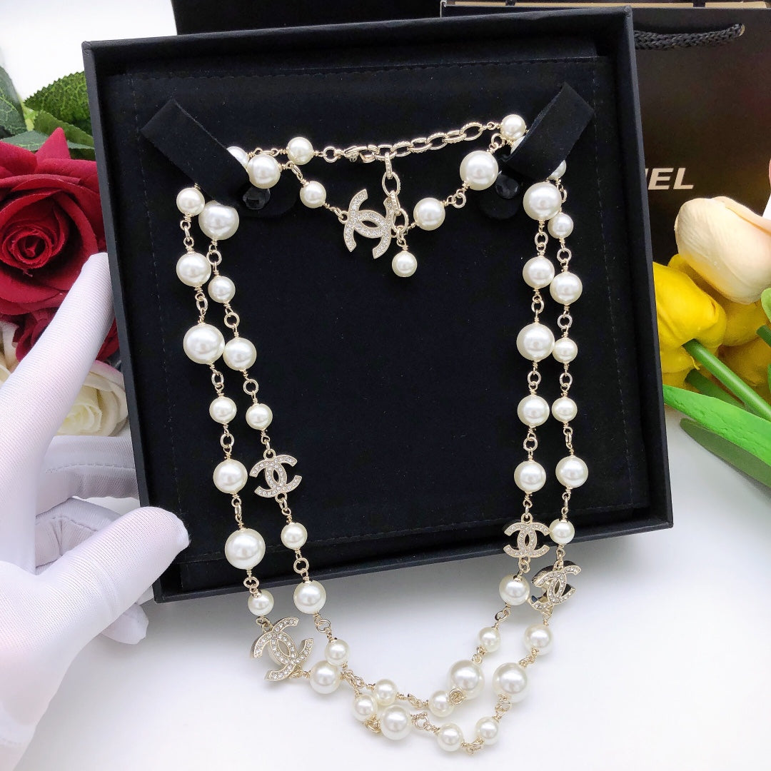 Chanel Long Pearl Necklace