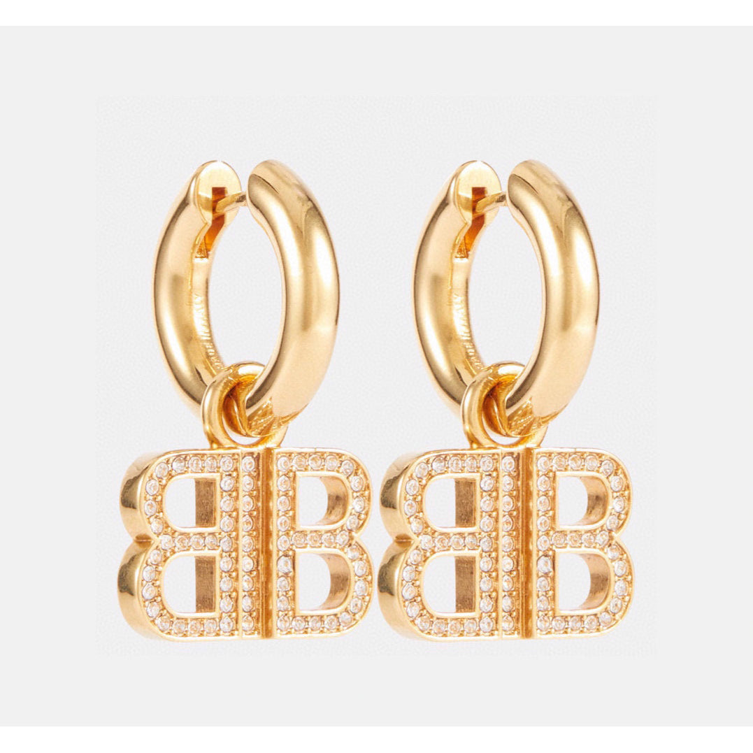 Balenciaga Pendant Earrings - 18K Gold
