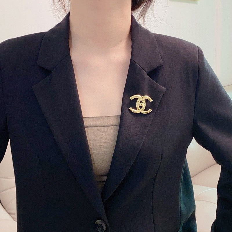 Chanel Paris Gold Brooch