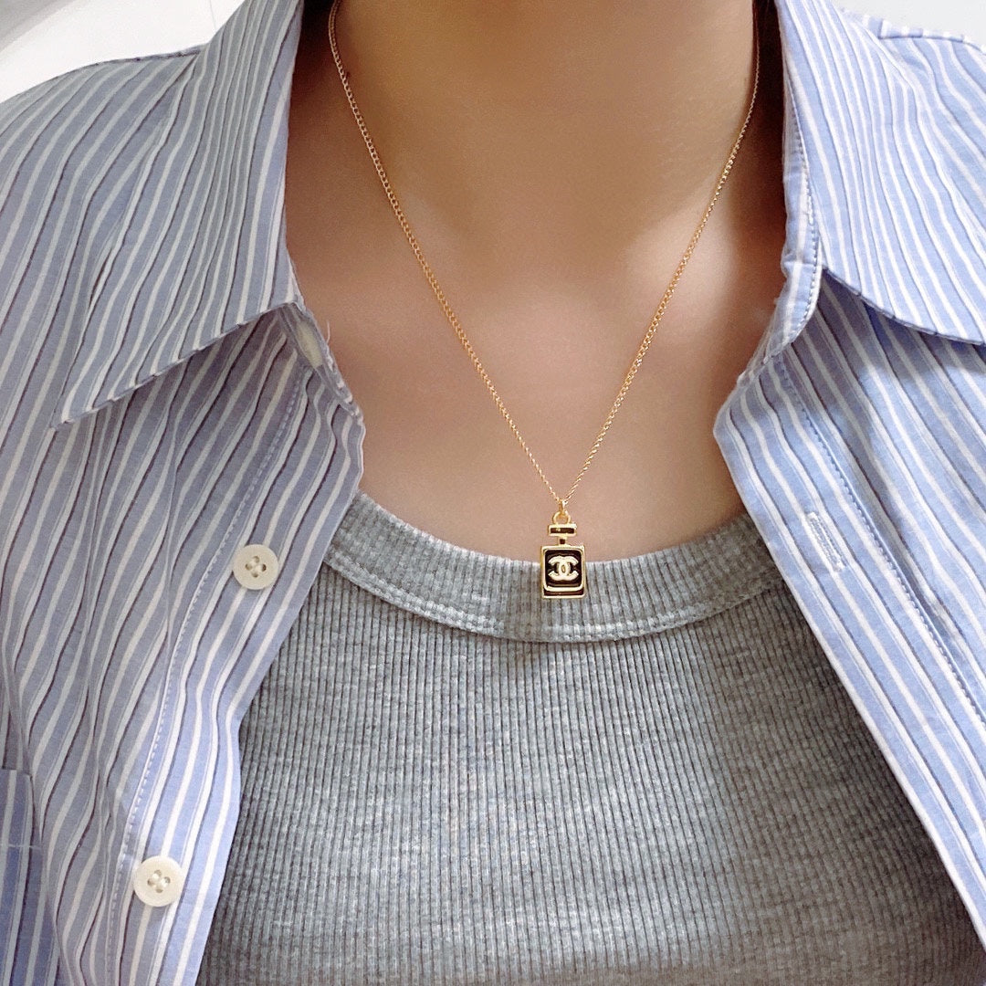 Chanel Perfume Bottle Necklace